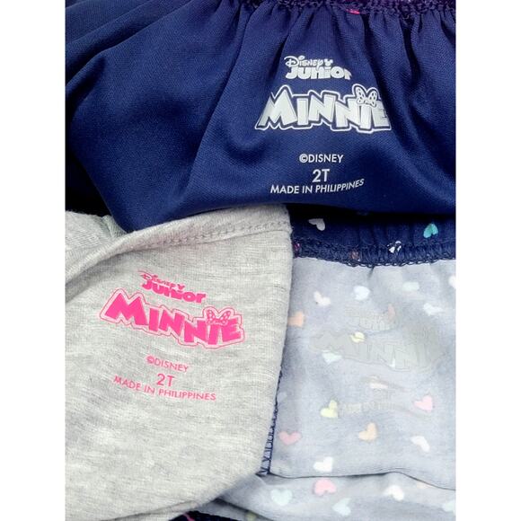 Disney Girls 4pc Minnie Mouse Unicorn Outfit Pants Shirt Skirt Set Size 2T - Picture 4 of 9
